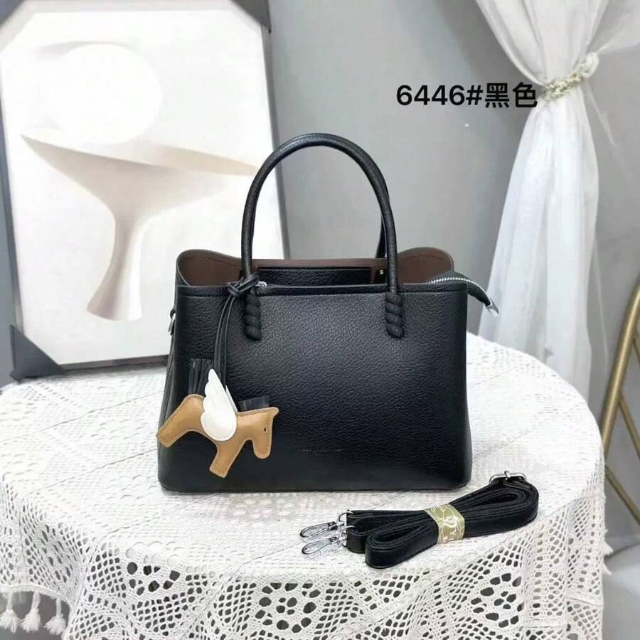 Large-Capacity Bag Female 2025 New Handbag High-End Shoulder Bag Texture Ladies Commuter Tote Bag - Black - View 1