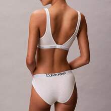 Calvin Klein Maximum Cotton Bikini QD5291  Thongs For Women Underwear - Snow Heather - View 6
