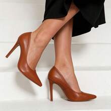 Women's Pumps Pointed Toe 11cm Heel Angela Galvão - Màu nâu Sô-cô-la - Xem 1