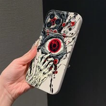 1 pièce Étui de téléphone à couverture intégrale avec finition mate, style sombre avec motif œil de démon et geste. Housse de protection pour téléphone compatible avec iPhone 7/8/SE 2/8P/X/XR/XS/11/11Pro/11ProMax/12/12Pro/12ProMax/12Mini/13/13Pro/13ProMax/13Mini/14/14Pro/14ProMax/14Plus/15/15Pro/15ProMax/15Plus/16/16Pro/16ProMax - Multicolore - Voir 3
