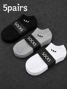 20/10/5/3/1 Đôi tất cotton nam, tất ngắn, tất tàng hình, thiết kế chống trượt hai lớp, màu trắng/đen, cổ thấp, tất mắt cá chân, thấm hút mồ hôi, mềm mại và thoáng khí, phù hợp cho công sở, thường ngày, ở nhà, thể thao, sinh viên, mọi mùa, màu ngẫu nhiên - Nhiều màu - Xem 6