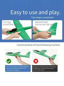 Indoor & Outdoor Hand Throw Foam Airplane Toy, Glider Plane Toy, Suitable For Events, Parties, Gifts, Birthday, Christmas - Multicolor - View 6