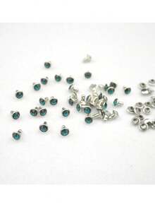 100 piezas de 6 mm de remaches de cristal de color, remaches de cristal de latón, utilizados para manualidades de cuero DIY, ropa, sombreros, carteras, zapatos, bolsos, bolsos de mano, cinturones, collares de perro, decoraciones - 100 unidades - Ver 12