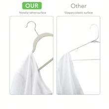 1 Móc Treo Quần Áo Cao Cấp Bằng Nhung, Chống Trượt, Mềm Mại, Bền Chắc, Thích Hợp Cho Áo Khoác và Vest. Thiết Kế Không Đường May, Cong Cong Bảo Vệ Vai, Ngăn Biến Dạng và Bảo Vệ Quần Áo, Có Thể Xếp Chồng Để Ngăn Tủ Gọn Gàng, Chống Hư Hỏng và Kéo Giật, Khả Năng Chịu Tải Cao. Thích Hợp Cho Gia Đình và Các Buổi Tụ Tập, Cho Nam Và Nữ. Màu Ngẫu Nhiên. - Màu be - Xem 3