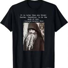 Camiseta estampada, tejida en algodón puro, con diseño de cuello redondo, estilo unisex, camisa creativa y moderna, ideal para primavera y otoño, holgada y cómoda para hombres y mujeres. - Negro - Ver 1