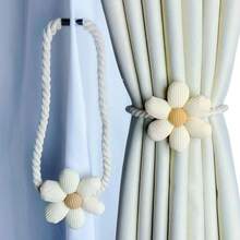 Curtain Clips, No-Drill Curtain Tiebacks, Modern Window Tie-Backs For Living Room, Bedroom And Home Decor - Beige - View 1