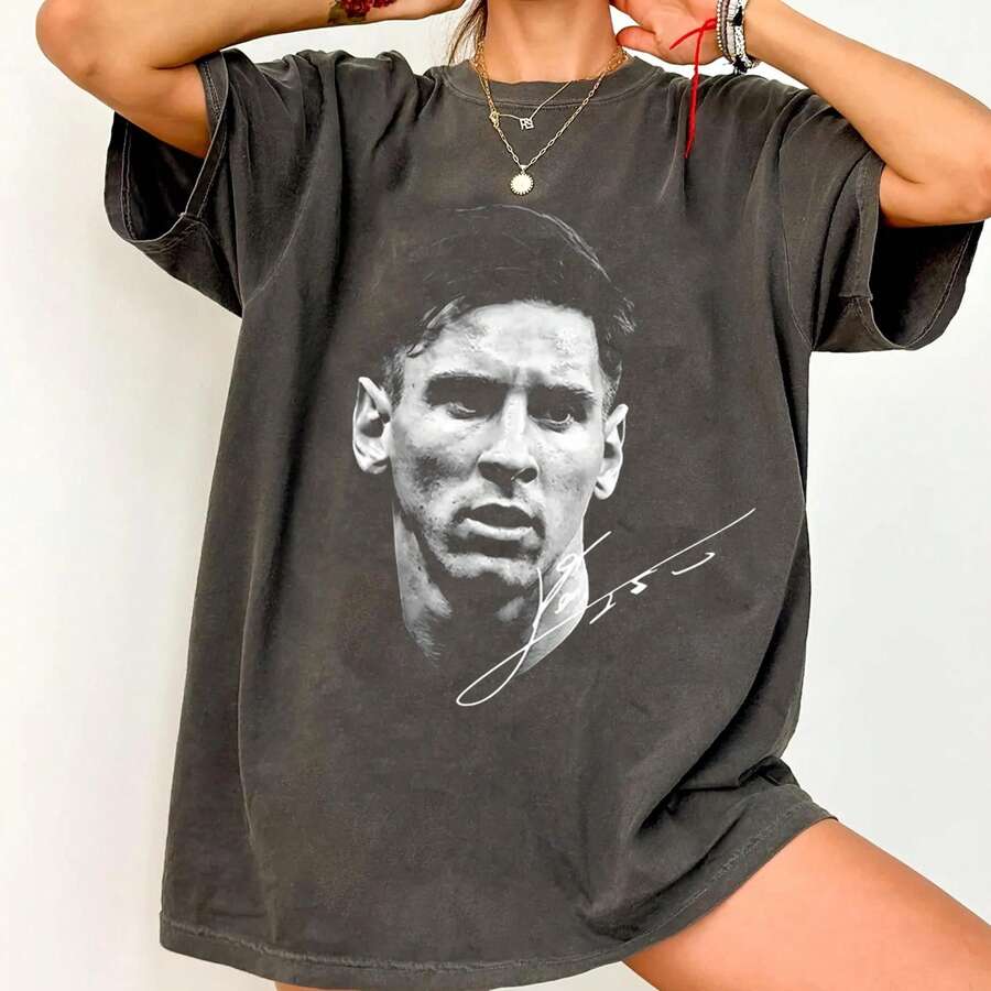 Et S Lionel Messi Shirt - Vintage Design Argentina Soccer Football Fan - Black - View 1