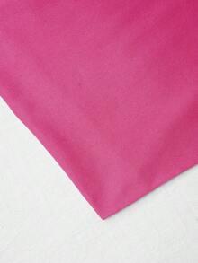 Top corto de tirantes delgado unicolor - Rosa Fucsia - Ver 5
