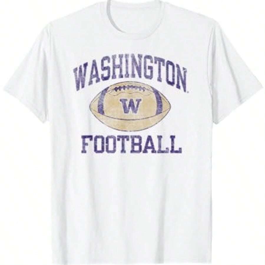 Washington Huskies Football Intensity Vintage White T-Shirt - White - View 1
