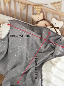 4-Layer Muslin Swaddle Blanket, Soft & Breathable Newborn Baby Wrap Blanket, Extra Large - Grey - View 6