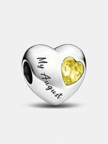 1pc Fashion Heart Moon Charm Beads Suitable For Women's Bracelet DIY Jewelry Making And Daily Matching Decoration Girls Decor - Love Month - View 13