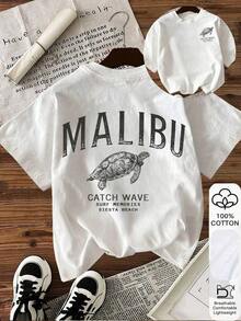 Women's Graphic Short-Sleeved Crew Neck T-Shirt With A Relaxed Fit. Comfortable And Skin-Friendly Casual T-Shirt. - 白色 5 - 查看 7