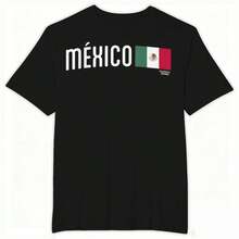 New 2026 Custom Football Merchandise, 180g Pure Cotton Crew Neck T-Shirt With Football Elements Print, Unisex Summer Basic Style, A Must-Have For Fans Of The Mexican Champion, Unisex. - 白色 - 查看 2