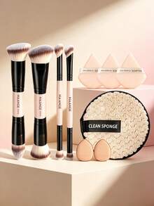 MAANGE Bộ cọ trang điểm chuyên nghiệp hai đầu 4/6 món, bao gồm cọ tán kem nền, cọ tạo khối, cọ má hồng, cọ phấn phủ, cọ phấn mắt, cọ che khuyết điểm, cọ highlight và cọ pha trộn. Lông cọ mềm mại, nhỏ gọn, lý tưởng cho du lịch và là món quà tuyệt vời dành cho phụ nữ và các cô gái. Bộ sản phẩm gồm nhiều loại cọ trang điểm, một bộ cọ trang điểm hoàn chỉnh, bộ dụng cụ trang điểm, bộ quà tặng trang điểm. - Nhiều màu - Xem 15
