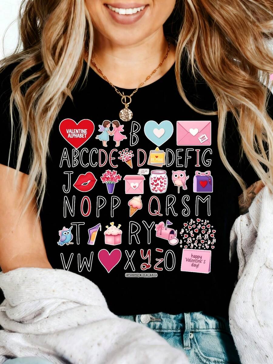 Heartfelt Teacher Appreciation Graphic T-Shirt 100% Cotton Oversized Soft Breathable Casual Crewneck Short Sleeve Top Thank You Teacher Best Teacher Teacher's Day Educator Gift Cute Teachers Educators School Staff Gift Givers