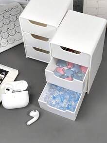 Mini 3-Tier Drawer Storage Box Multifunctional And Durable Cosmetic Storage Box For Use Office Study Bedroom School Desktop Stationery Storage Box Summer Bedroom Decor Back To School Essential Storage For Dormitory Student Miscellaneous - Multicolor - View 7