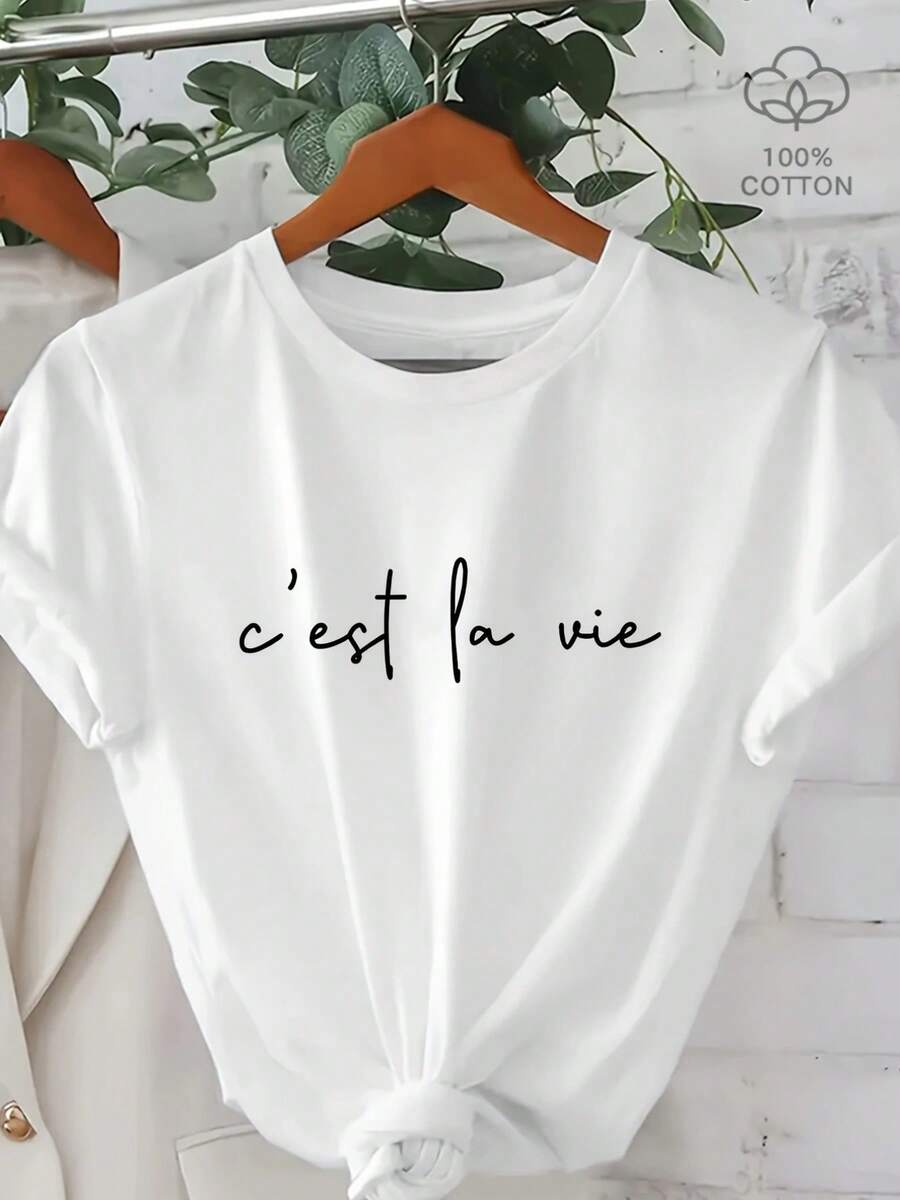 Women's San Francisco Print T-Shirt, Casual Short Sleeve Top For Women, Comfortable Fit, Matching Sister Sets, Outdoor Travel Essential, Women's T-Shirt, Spring/Summer T-Shirt. - 白色 - 查看 1