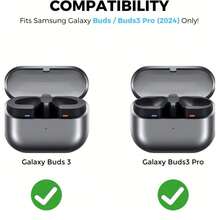 Móc khóa, Dây đeo Silicone Màu trơn Bao bảo vệ cho Galaxy Buds 3 và 3 Pro, Kèm chổi vệ sinh và Dây đeo bện - Nhiều màu - Xem 2