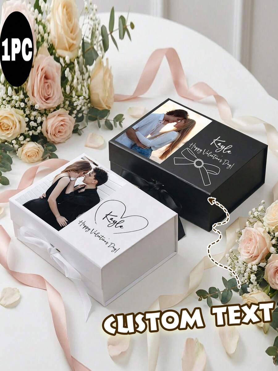 Caja de regalo personalizada con cinta magnética, Caja de invitación personalizada para dama de honor, Caja de regalo para la novia, Caja "¿Quieres ser mi dama de honor?", Caja de regalo de boda - Multicolor - Ver 1