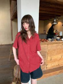 Women Blouses & Shirts - Red - View 5
