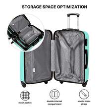 Bộ 3 hoặc 4 vali hoặc chọn vali có sẵn các kích thước 28", 24", 20", 18" inch / Kích thước xấp xỉ 75 x 50 x 30 cm hoặc 68 x 41 x 25 cm hoặc vali xách tay 55 x 40 x 20 cm hoặc vali xách tay 50 x 34 x 18 cm với bánh xe có thể tháo rời / Chất liệu ABS+ cao cấp, vali xách tay có khóa kết hợp và 4 bánh xe xoay 360°, vali có bánh xe cho các hãng hàng không phổ biến, vali du lịch nhỏ có bánh xe có thể tháo rời, hành lý du lịch bền bỉ / Màu sắc PLOVER: Xanh ngọc, Đen, Than chì, Đỏ, Vàng - Màu xanh ngọc - Xem 5