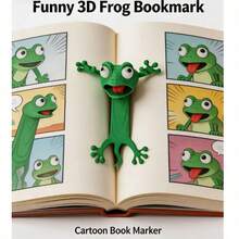 1pc Funny 3D Frog Bookmark, Cute Cartoon Frog Page Clip, Soft Silicone Reading Marker, Creative Novel Book Accessory, Suitable For Students Children Adults, Japanese Style Cute Desktop Decor, Lazy Frog Page Clip, Applicable For Books Diaries Planners Notebooks - Multicolor - View 9