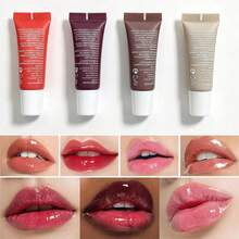 4 PCS Lip Glossy Butter Balm Set,Instant Moisture And Hydration Lip Gloss,Long-Lasting Hydrating Non-Sticky Lip Balm,Soften Dry Lips And Lip Care - Vanilla Bean - View 1