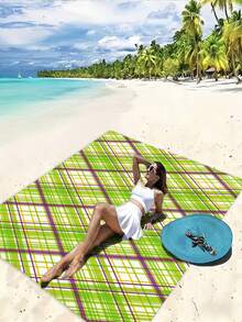 1pc Foldable Thin Outdoor Picnic Mat, Easy To Store, Suitable For Park Lawn, Beach, Camping, Hiking, Outdoor Gathering, Family Leisure, And More Scenarios, All Season Use - D - View 3