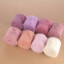 8 piezas de cintas de seda con borde deshilachado del mismo color, 40M de cintas de regalo multicolor, lazos DIY - Ver 9