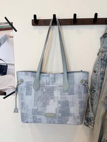 Large Capacity Handbag For Women, New Arrival Minimalist Commuting Shoulder Tote Bag - Multicolor - View 8
