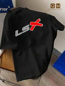 Men's Casual T-Shirt 'LSX' Printed - Made Of Soft Polyester, With Crew Neck And Machine Washable - The Perfect Choice For Summer - Black - View 1