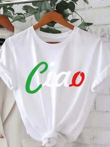 Women's Short-Sleeved Blouse With A Round Neck, Soft And Breathable - Casual Summer Wear Suitable For Spring/Summer, Machine Washable, Casual Outfit, Spring/Summer Clothing - Comfortable Casual Wear (Not See-Through). Women's Blouses > Clothing - 白色 - 查看 1
