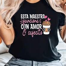 Women's T-Shirt With Sparkling Golden Cherry Design - Black - View 1
