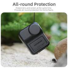 Estuche protector portátil para Osmo Nano, negro, de material plástico, protege el lente y la pantalla del Nano, con cordón ajustable | Protección integral de 2 en 1 | Montaje y desmontaje rápidos | Con 2 almohadillas suaves incorporadas | Compacto, portátil y de fácil almacenamiento | Accesorios fotográficos esenciales para viajes de vacaciones - Ver 5