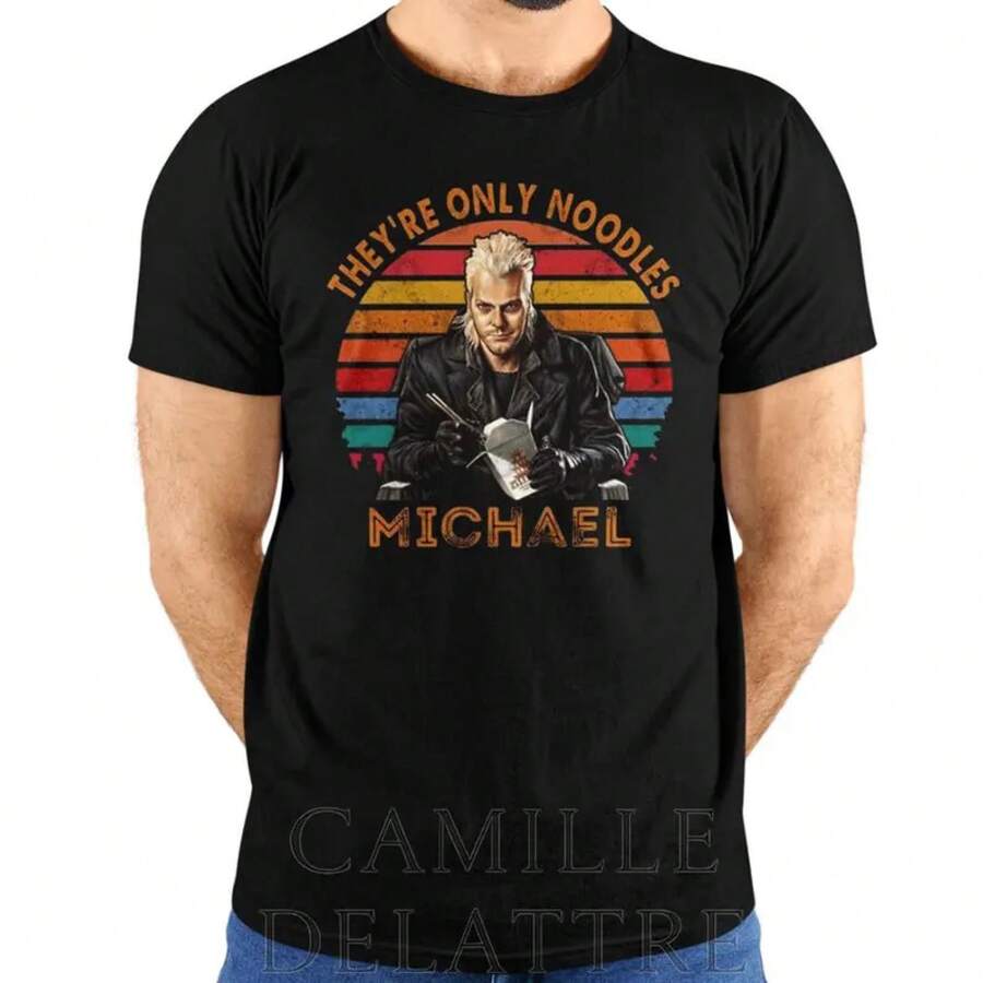 It's Just Noodles Michael Unisex T-Shirt - Black - View 1