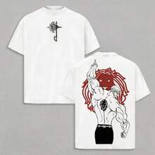 Escanor T-Shirt From The Seven Deadly Sins - A269 "Who Decided That?" Pride Sin Graphic Retro Heavy Unisex Anime Streetwear Gift For Fans - 黃色 - 查看 7