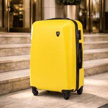 W WINGS 20"、24"、28" ABS+ 硬殼行李箱套裝 | 密碼鎖、伸縮拉桿、360°旋轉輪，適用於度假與商務旅行 - 黃色 - 查看 9