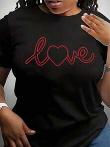 Suave, transpirable y ligero para comodidad durante todo el día. Camiseta de San Valentín y sudadera, cuello redondo, regalo de San Valentín para ella y para él. Cuello redondo clásico con un corte relajado que favorece todas las formas del cuerpo y es fácil de combinar con jeans, pantalones cortos y leggings. - Negro - Ver 10