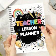 1pc Spiral Bound Teacher Lesson Planning Notebook, Back To School Theme Planner For Lesson Planning, Learning Schedule, Daily Notes, With Date Column, Quality Eye-Care Pages, Smooth Writing, Teacher Gifts | Essential For School | Learning Stationery - G - View 6