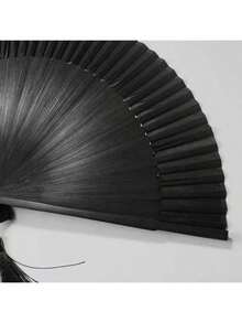 1pc Traditional Chinese Black & Red Kung Fu Folding Fan - Handheld Performance Prop, Suitable For Weddings, Dance, Stage And Photography, Home Office Living Room Wall Decor, Holiday Gift For Family - Multicolor - View 8