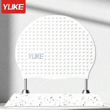 Yuke 防滑硅胶泳帽，柔软弹力防水游泳帽，男女通用泳池训练帽 - 彩色 - 查看 9