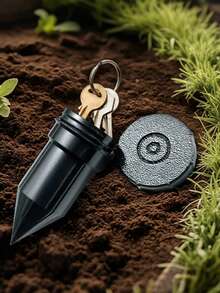 Realistic Hidden Key Sprinkler, Waterproof Key Box, Suitable For Outdoor Garden Lawns, Easy To Insert Into Garden Lawn Ground, Waterproof And Corrosion Resistant, Convenient Cash Hiding And Storage Device, Anti-Loss Storage Device. - Multicolor - View 3