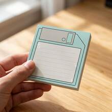 1pc Random/4pcs Cute Retro Floppy Disk Design Sticky Note Pads,Suitable For Office Desk, Office School Planner Journal Supplies, - one-size - View 4