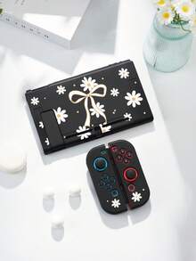 1pc Floral Daisy Bow Print Protective Case, Compatible With New Switch 2 (2025), Switch NS/Switch OLED, Suitable For Switch 2 Game Console Accessories, Family Pack, Storage Bag, Switch Protective Case, Romantic Gift For Switch Players - Multicolor - View 10