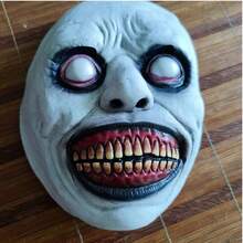1 chiếc mặt nạ Halloween bằng cao su latex hình quỷ cười mắt trắng trong phim hoạt hình COS. - Nhiều màu - Xem 7
