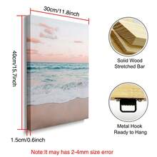 1/2pcs Framed/Unframed Summer Tropical Seascape Sunset Canvas Poster, Palm Tree, Ocean Wave, Beach House Wall Art Print, Modern Home Decor For Apartment, Living Room, Bedroom - A - View 21