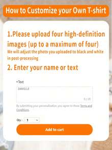 [Artículo Personalizado] Camiseta Retro Personalizada con Foto en Blanco y Negro, Camiseta Personalizada con Foto, Camiseta Unisex Personalizada con Foto Vintage, Camiseta con Tu Propia Foto, Camiseta de Mamá, Regalo de Cumpleaños - Negro - Ver 2