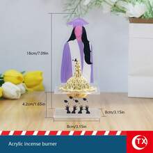1pc 2026 Graduate Minimalist Aroma Diffuser Decor (Includes Incense Holder), Transparent Acrylic Home Desktop Decoration, With Arabic Calligraphy Blessing, Unisex Graduation Commemorative Gift, Suitable For Office Desk, Dining Table, Graduation Ceremony, Graduation Party Decoration, Holiday Gift - A - View 7