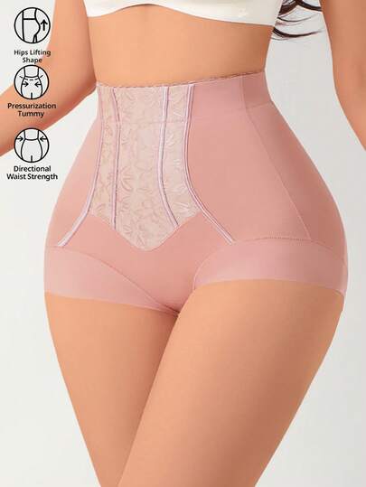 High Waist Lace Tummy Control Panties For Women, Seamless Waist Cincher, Butt Lifting Shaping Underwear