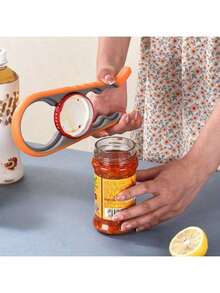 1 pieza Abridor de tarros y botellas, abridor de latas para manos débiles, abridor de tarros múltiple para quitar las tapas fácilmente, removedor manual de tapas de botellas para uso doméstico y de cocina con agarre antideslizante, conveniente para personas con menos fuerza, ahorra trabajo, herramientas de cocina, herramientas abre latas - Ver 8